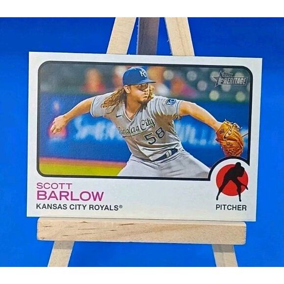 2022 Topps Heritage High Number - Scott Barlow #613 - Picture 2 of 4